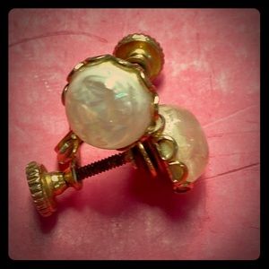 Antique Circa gold Opal earrings